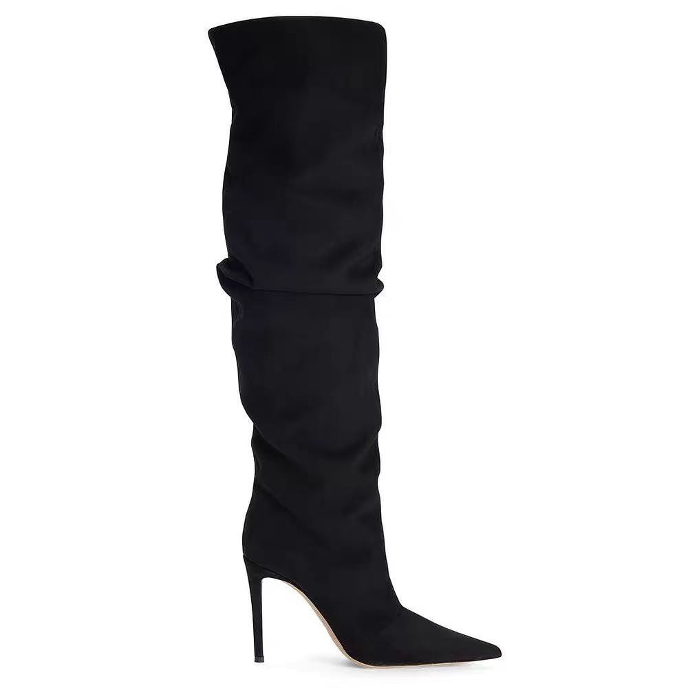 Femme Slouchy Over-knæet Stiletto Støvler Stilla