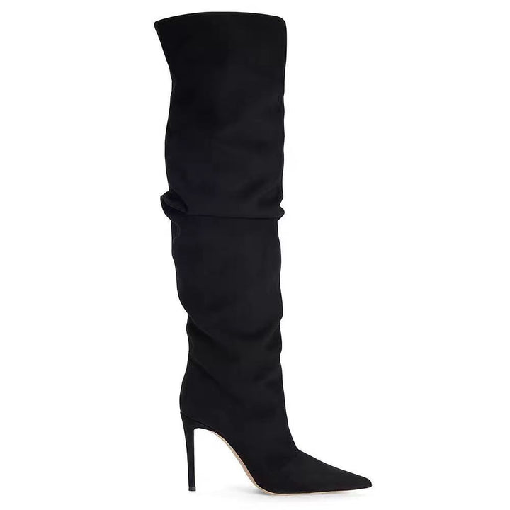 Femme Slouchy Over-knæet Stiletto Støvler Stilla