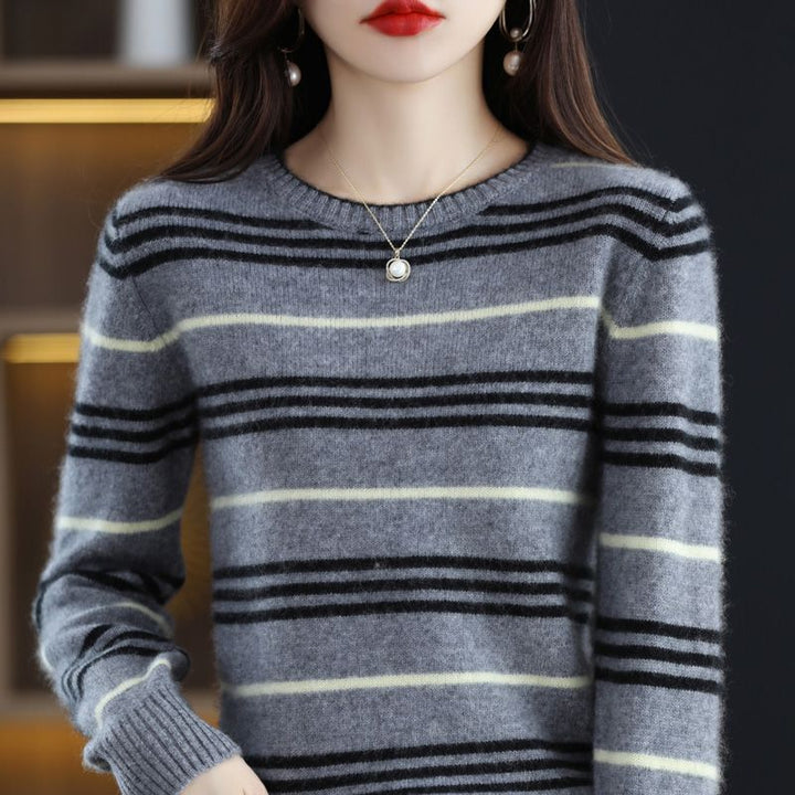 Frække moderne og komfortable stribede sweater Stilla