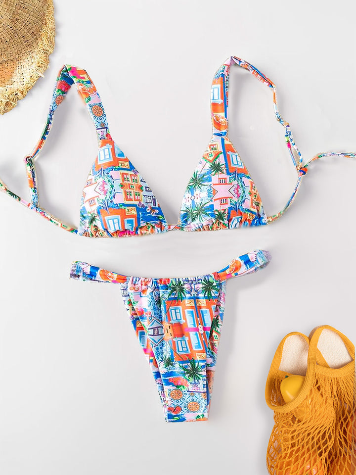 Dame Bikini-sæt med floralt design Skovae