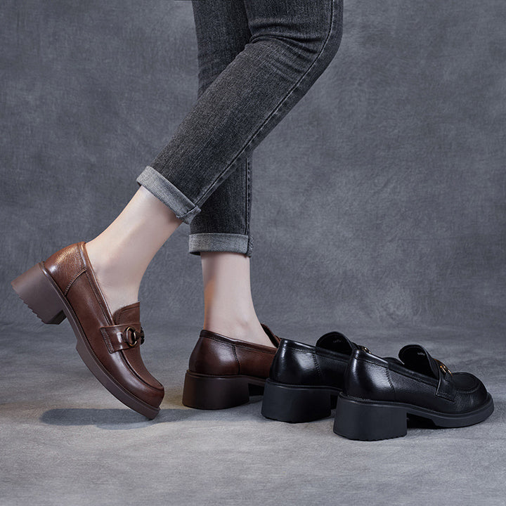 Dame Elegante Spænde Slippers med BlokhælStilla