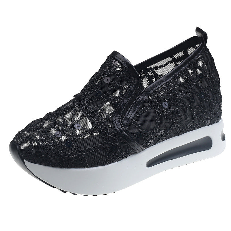 Dame Slip-On Sneakers med glitrende smykkedesign og behagelig sål Stilla
