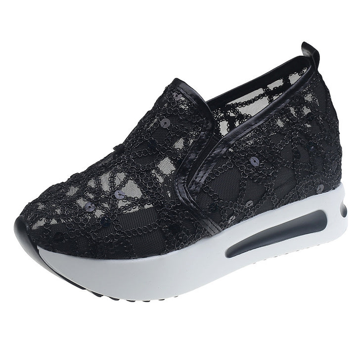 Dame Slip-On Sneakers med glitrende smykkedesign og behagelig sål Stilla