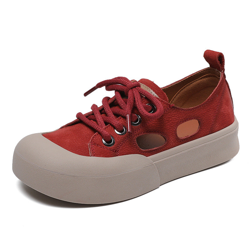 Kvinder Fritids Snøresneaker med åndbart Cut-Out-design Stilla