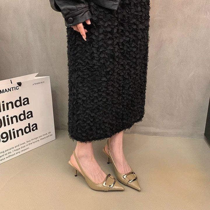 Dame spids Slingback-hæle med elegant spænde-detalje Stilla