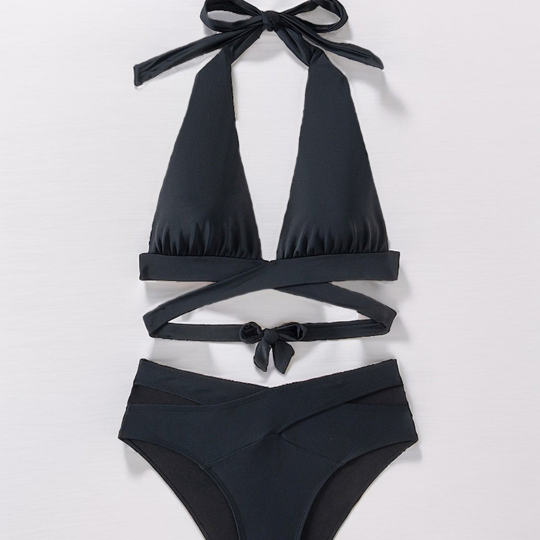 Dame bikini-sæt med innovativt krydsdesign og figurformende snit Stilla