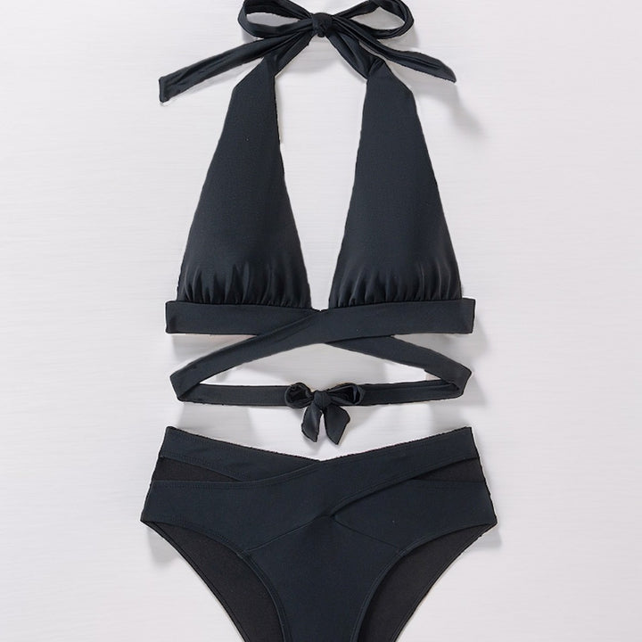 Dame bikini-sæt med innovativt krydsdesign og figurformende snit Stilla