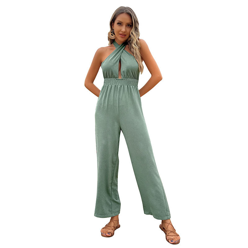 Dame Halterneck Bredbenet Overall Stilla