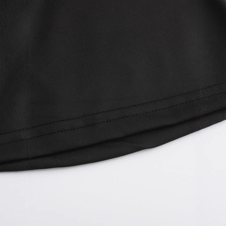 Dame Crop-T-shirt med iøjnefaldende tryk og tætsiddende design Skovae