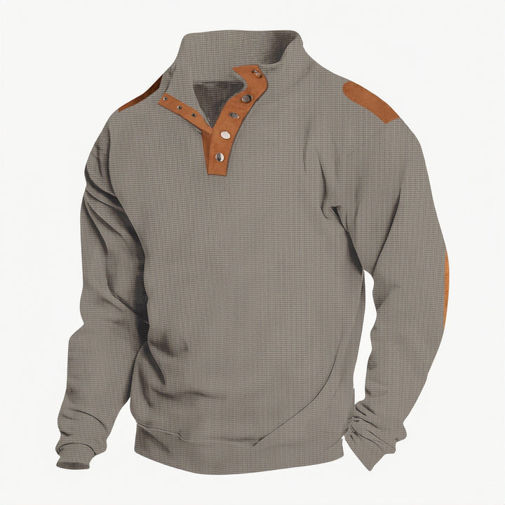 Herre afslappet pullover med moderne krave Stilla