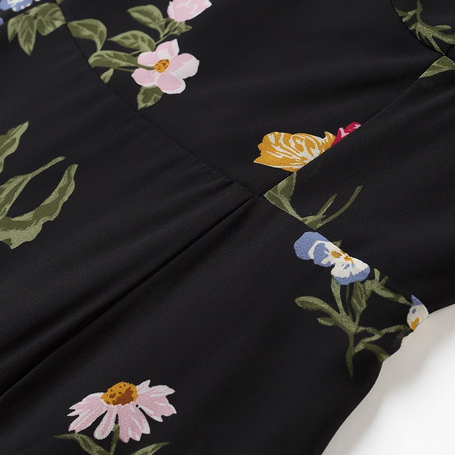 Feminint blomster midi kjole Stilla