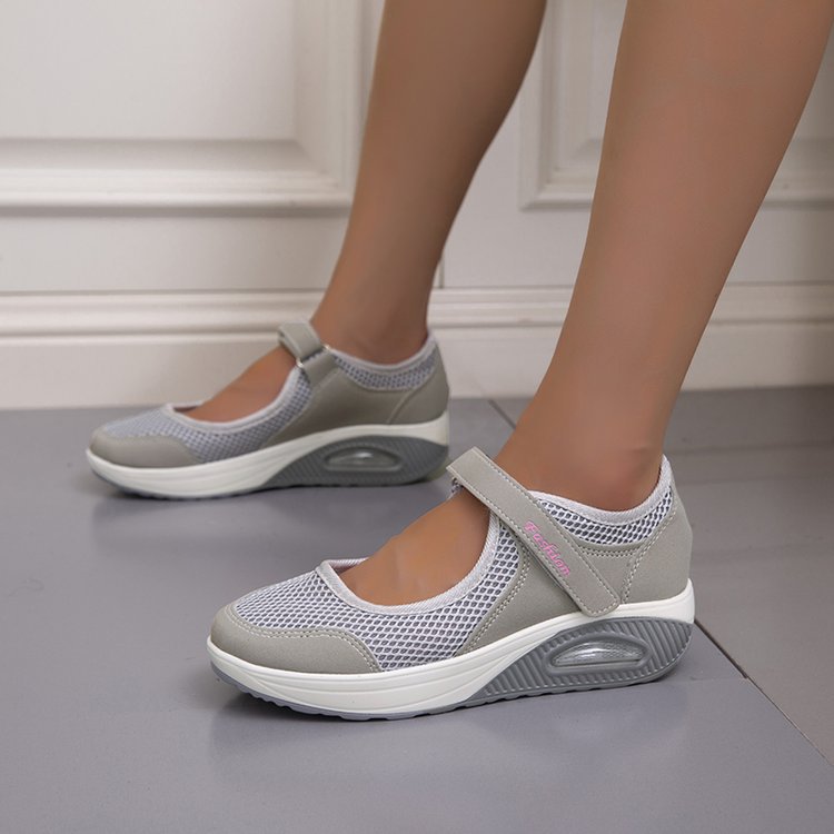 Dame Komfortable Slip-On Sneakers med åndbar netstruktur Stilla