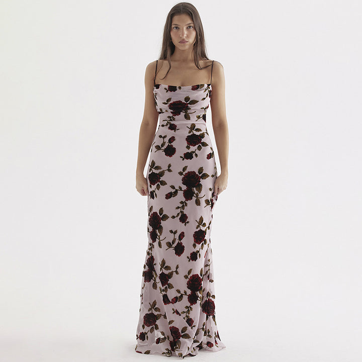 Dame Floral Lang Maxi Kjole Stilla 1751507272
