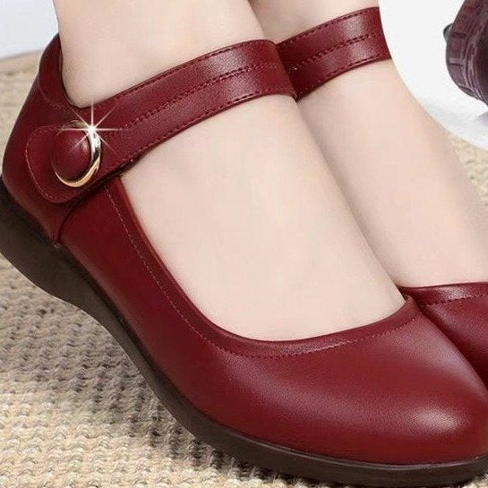 Dame Mary Jane Ballerinas med elegant rem og komfortabel indersål Stilla