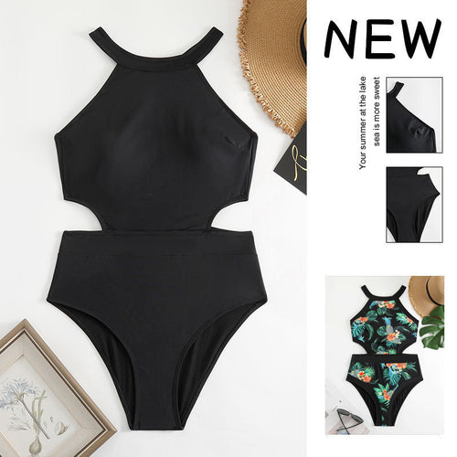 Damer Én-delt badedragt med stilfuld cut-out design Skovae
