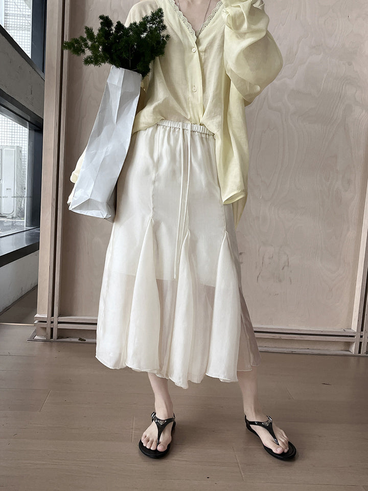 Dame elegant, luftig chiffon nederdel Stilla