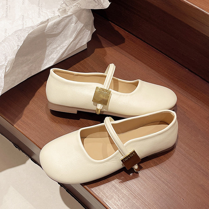 Dame Ballerinas med moderne rem og elegant lukning Stilla