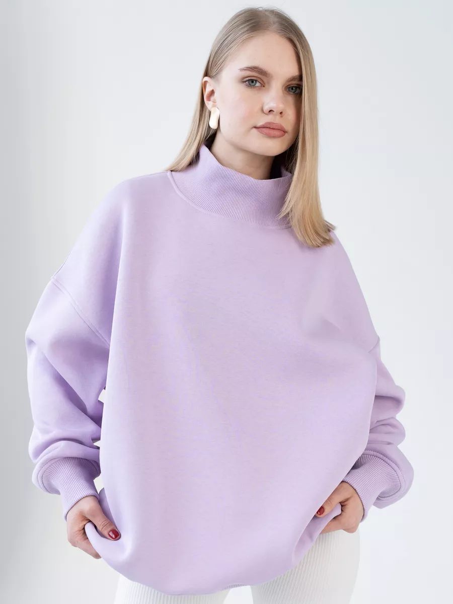 Dame Oversized Rullekrave-Trøje i hyggeligt materiale med moderne snit Stilla