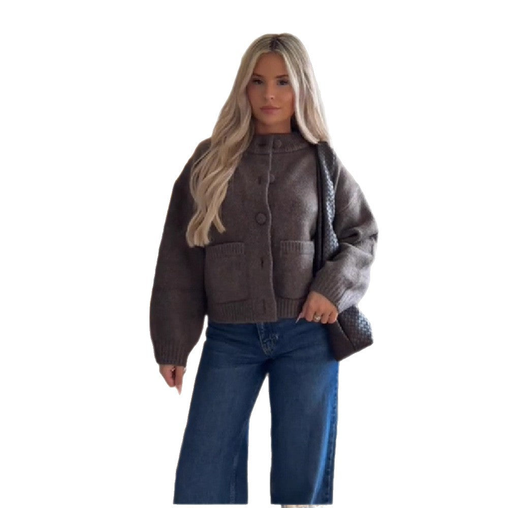 Kvinders Komfortable Cardigan med Store Lommer Stilla