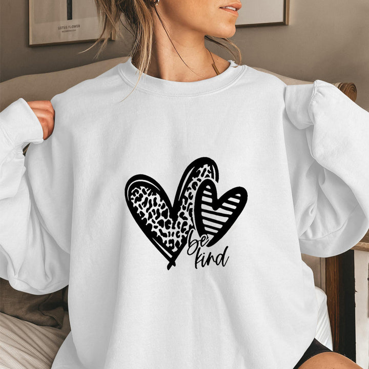 Kvinders sweatshirt med fashionable hjerte motiv og casual fit Stilla