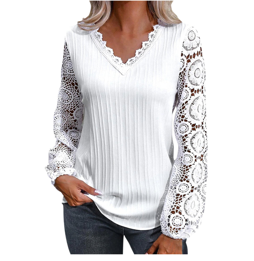 Dame trendy Bluse med spidser Stilla