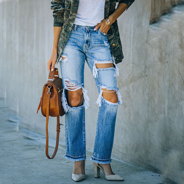 Femme Zerrissene Relaxed Fit Ripped Jeans Stilla