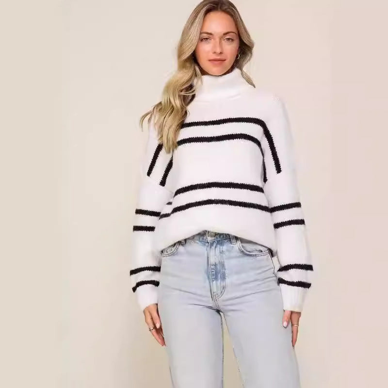 Dame Komfortabel Rullekrave Sweater Stilla