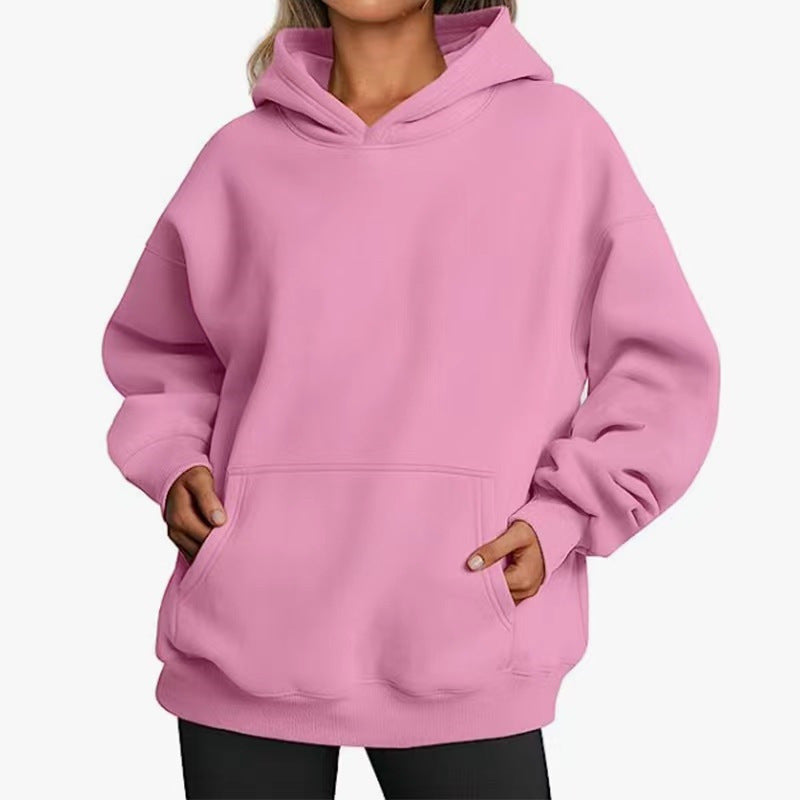 Kvinders oversized hoodie med praktiske kængurulommer og blød indvendig foring Skovae
