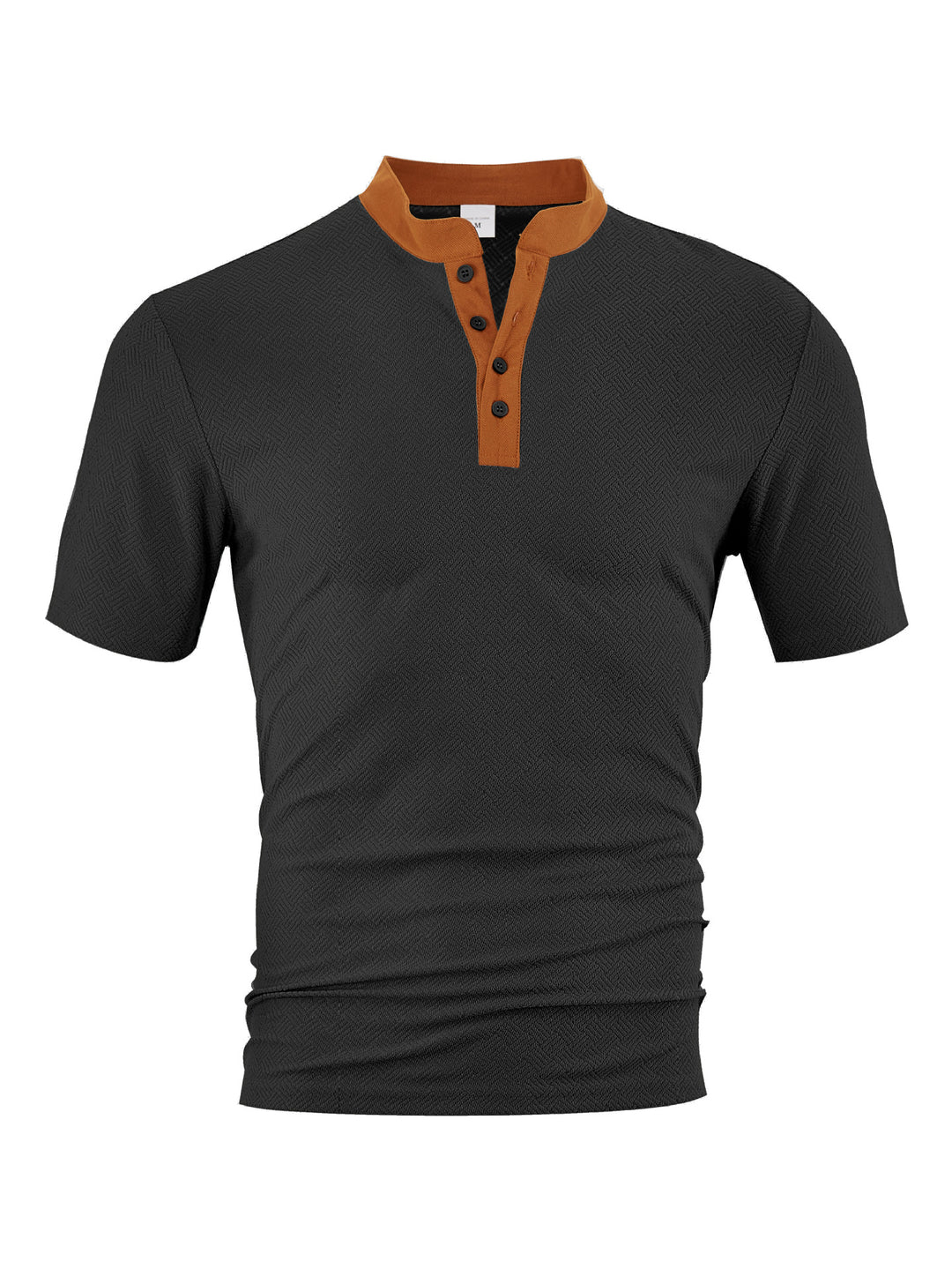 Herrer poloshirt med elegant Henley-udskæring og struktureret design Stilla