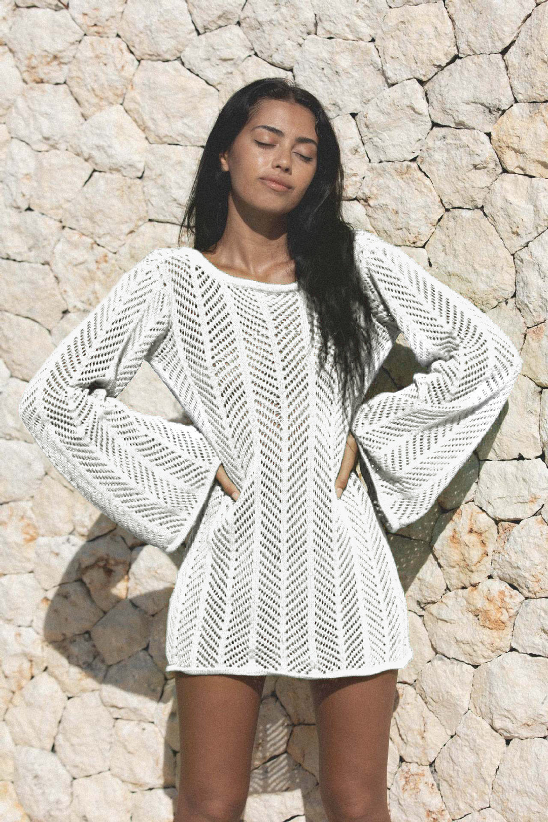 Dame Kaftan med vidt arm Stilla