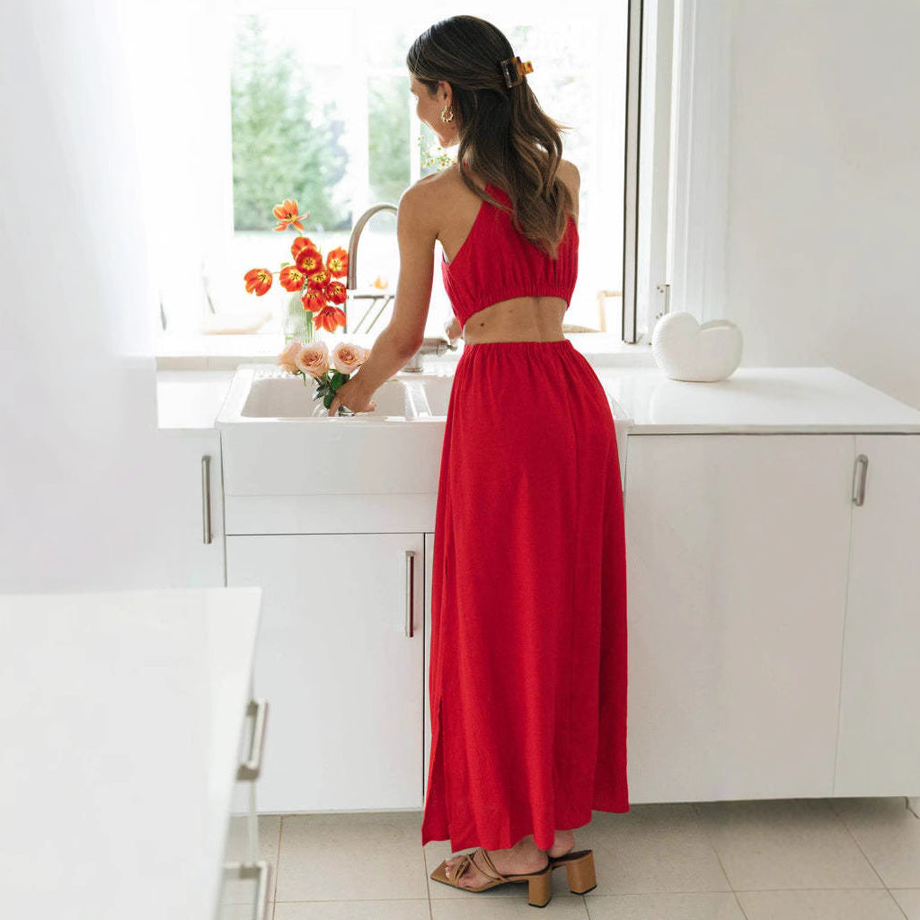 Kvindernes maxikjole med sidelæg og høje benudskæringer Stilla