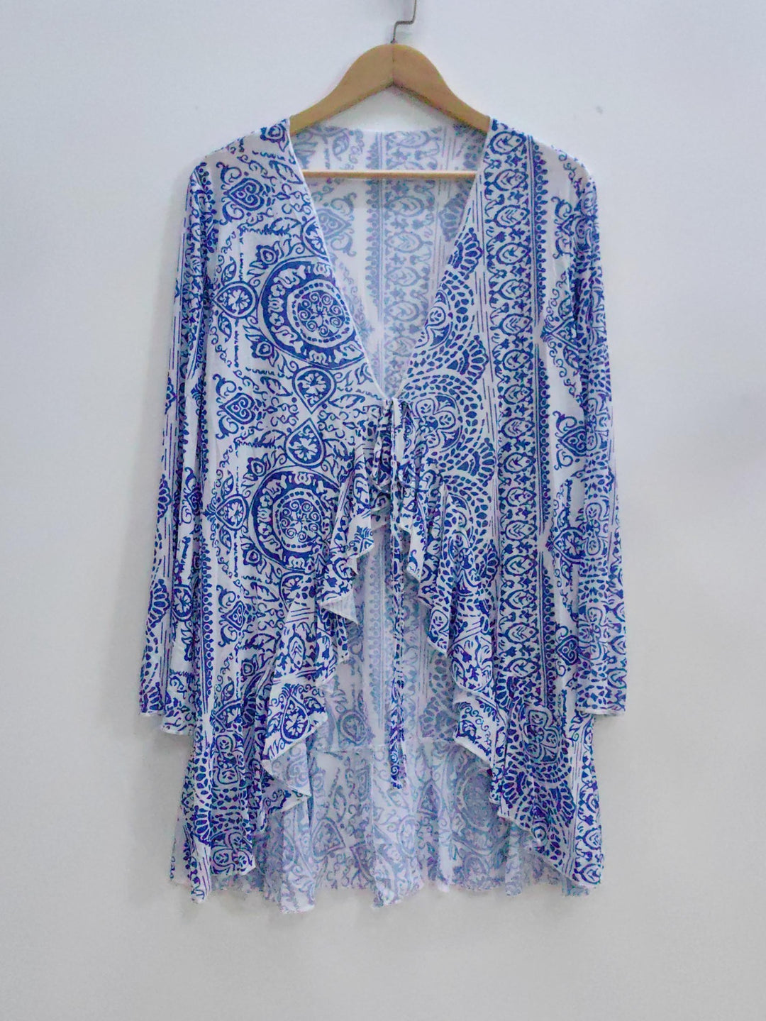 Dame Bohemian Trykt Kimono Cardigan Stilla
