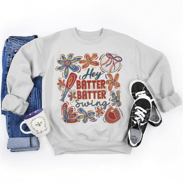 Dame sweatshirts med kreativ baseballmotiv og afslappet snit Stilla