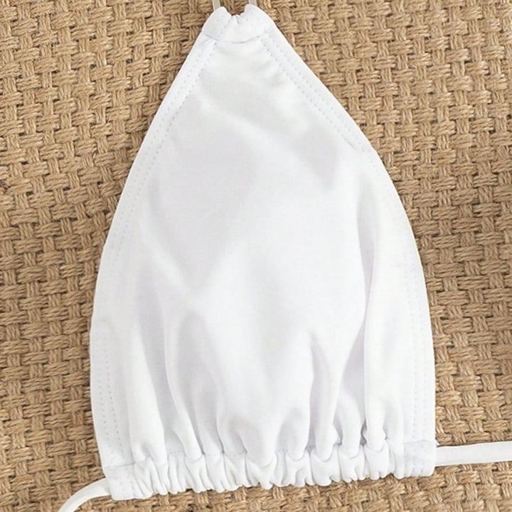 Dame Triangel-Bikini med elegante flæser Skovae