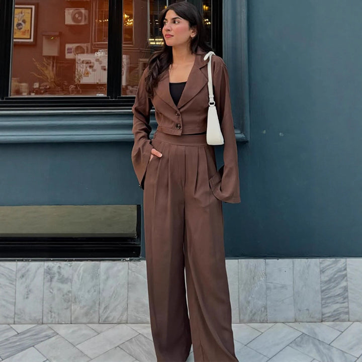 Dame elegant blazer-buksesæt Stilla