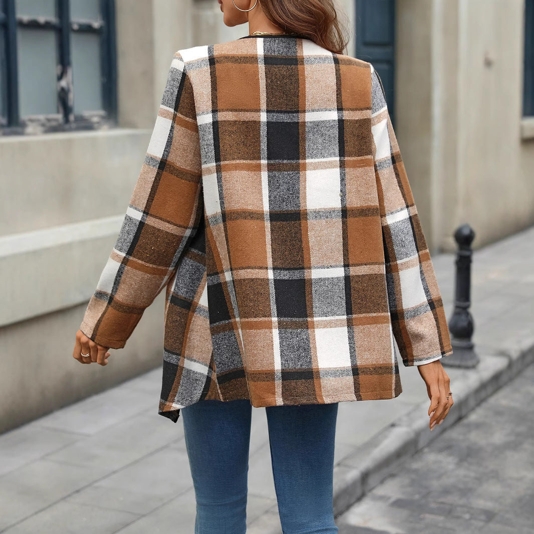 Dame Bølge-Rutete Cardigan Stilla