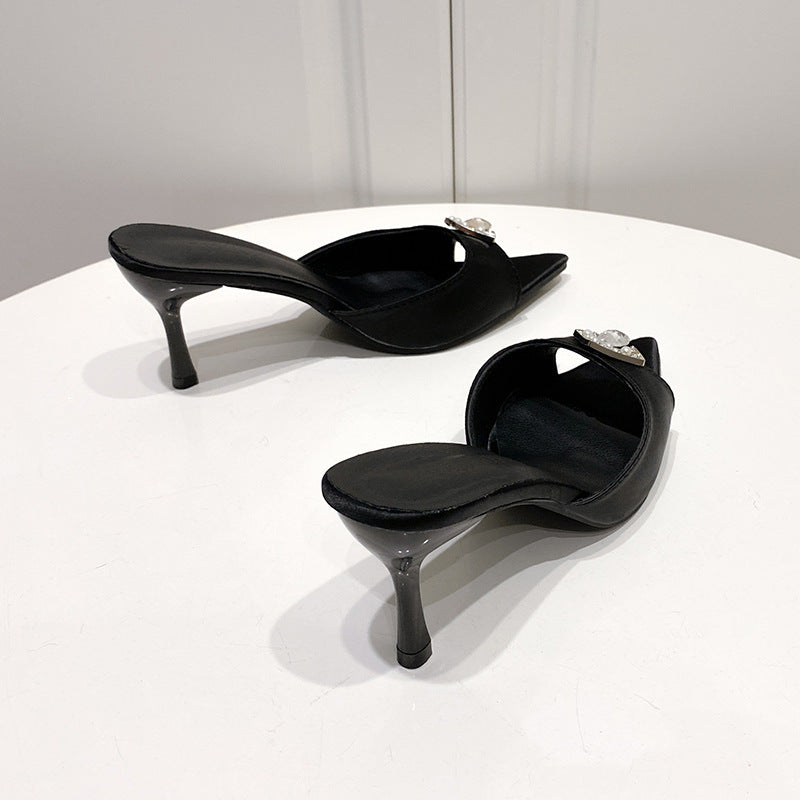 Dame Elegante Slingback-Pumps med funklende smykkedetalje og stilfuldt design Stilla
