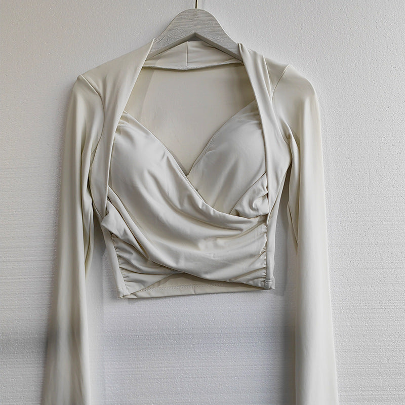 Dame Chice og elegant bluse med draperet design Stilla
