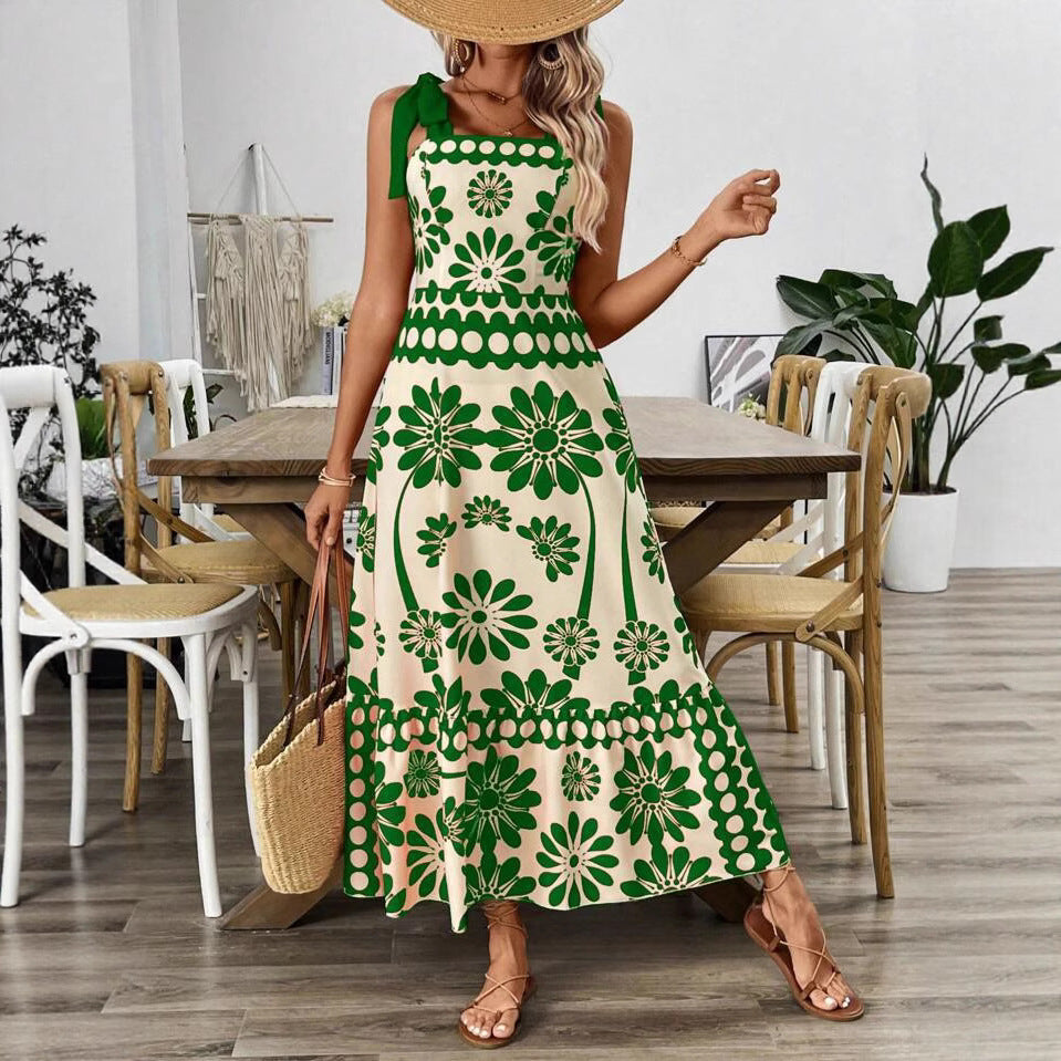 Dame Blomster Maxi Kjole Stilla