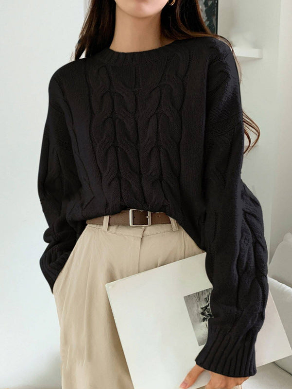 Femme Chunky Kabelstrikpullover Stilla