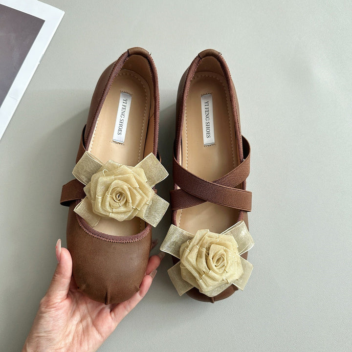 Kvinder Dekorative Blomster Accent Ballerinas Stilla