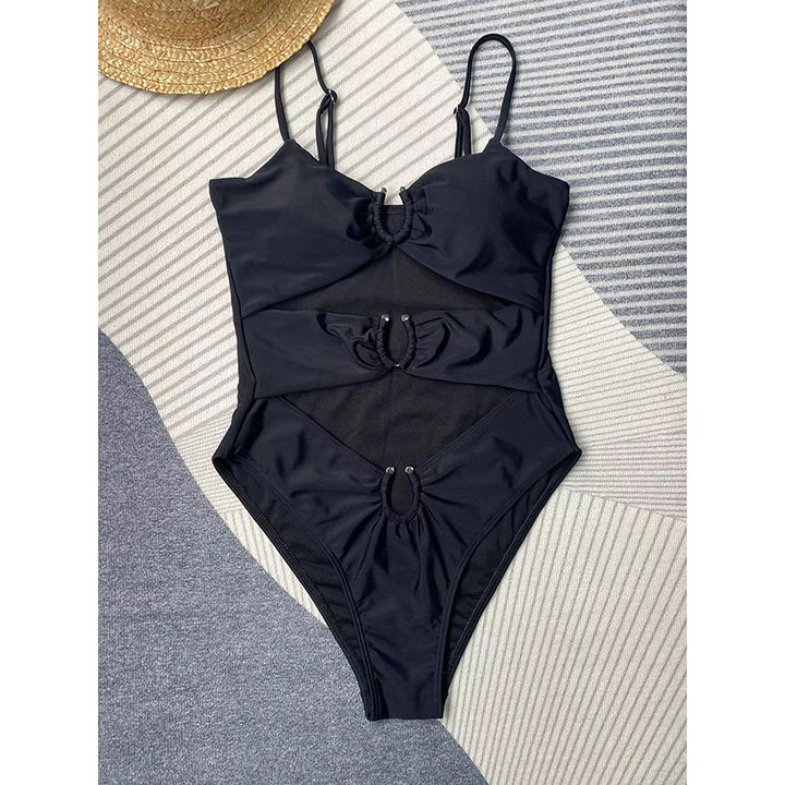 Dame Bikini-sæt med raffinerede cut-out-detaljer og moderne ring-elementer Stilla