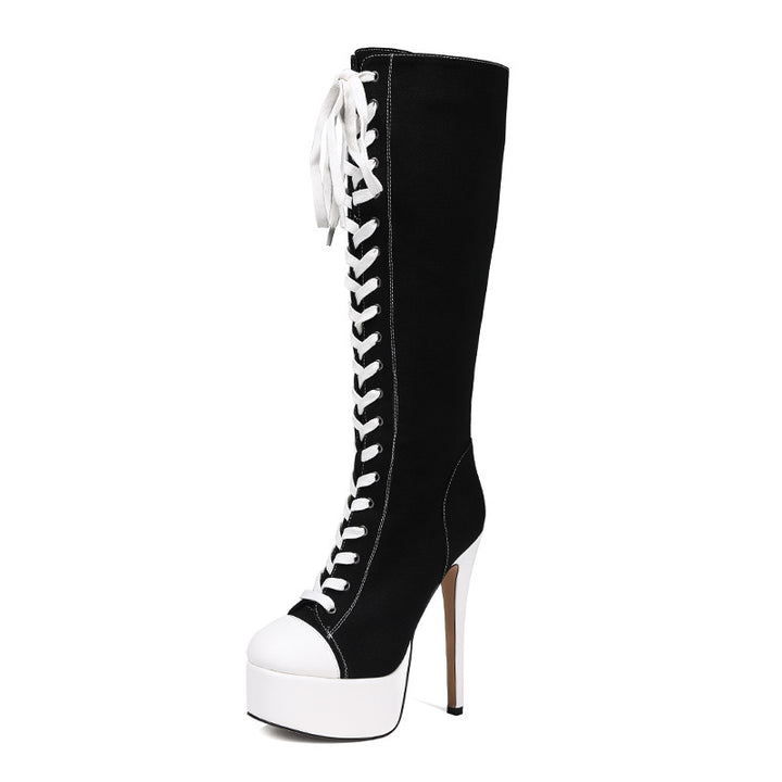 Femme High-Performance Snøre-Stiletto-Ankelstøvler Stilla