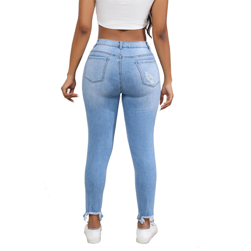 Damer Ripped Jeans Stilla