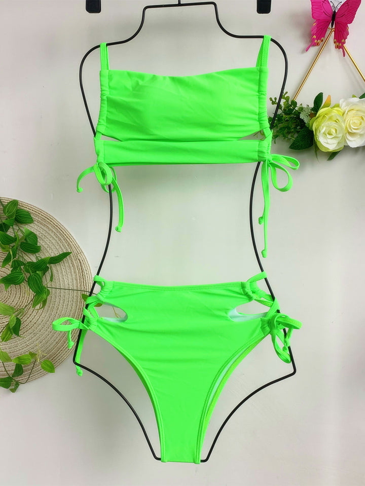 Damer Bikini-sæt med justerbare stropper og raffinerede cut-outs Stilla