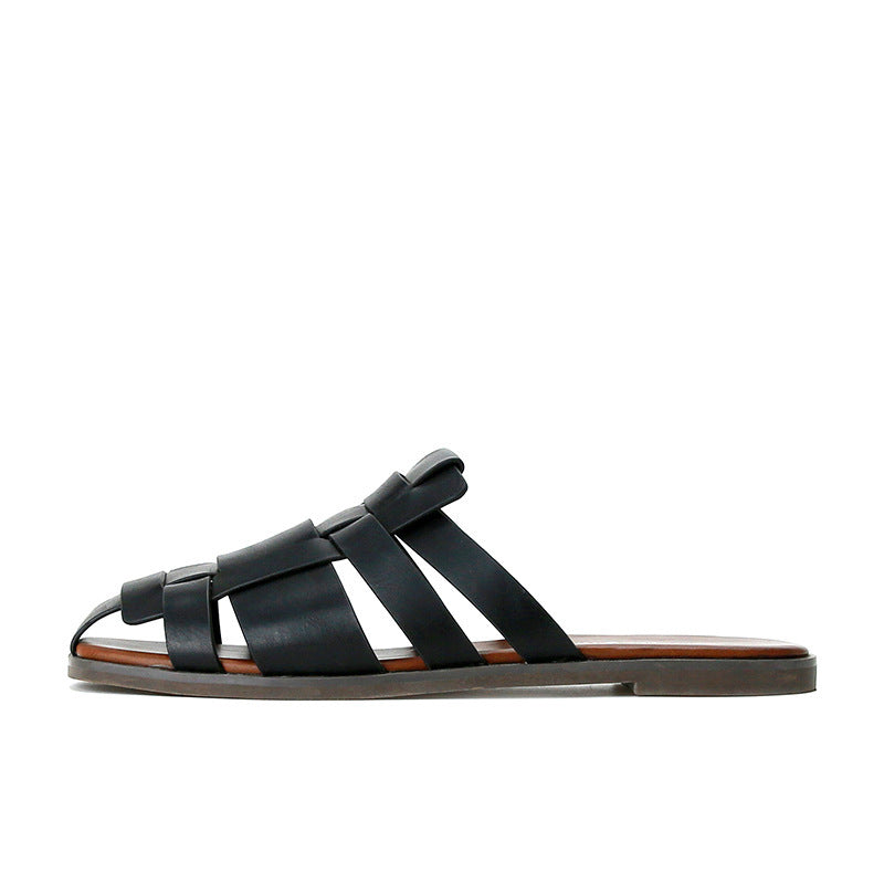 Herrer Casual Læder Slide Sandaler Stilla