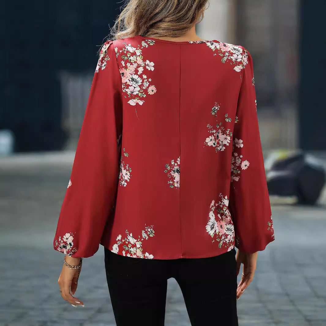 Dame elegant blouse med fashionabel leopardprint Stilla