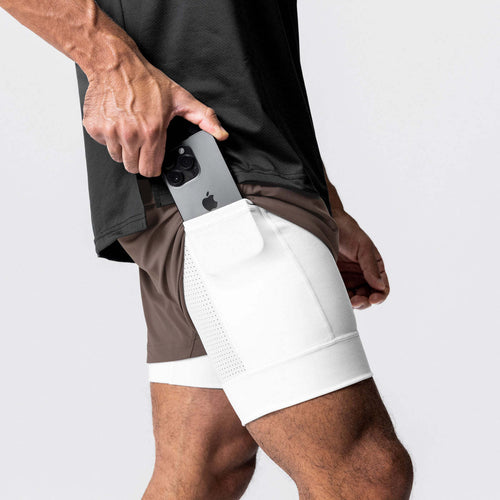 Dame Sporty løbeshort med integreret inderslip og elastisk talje Stilla