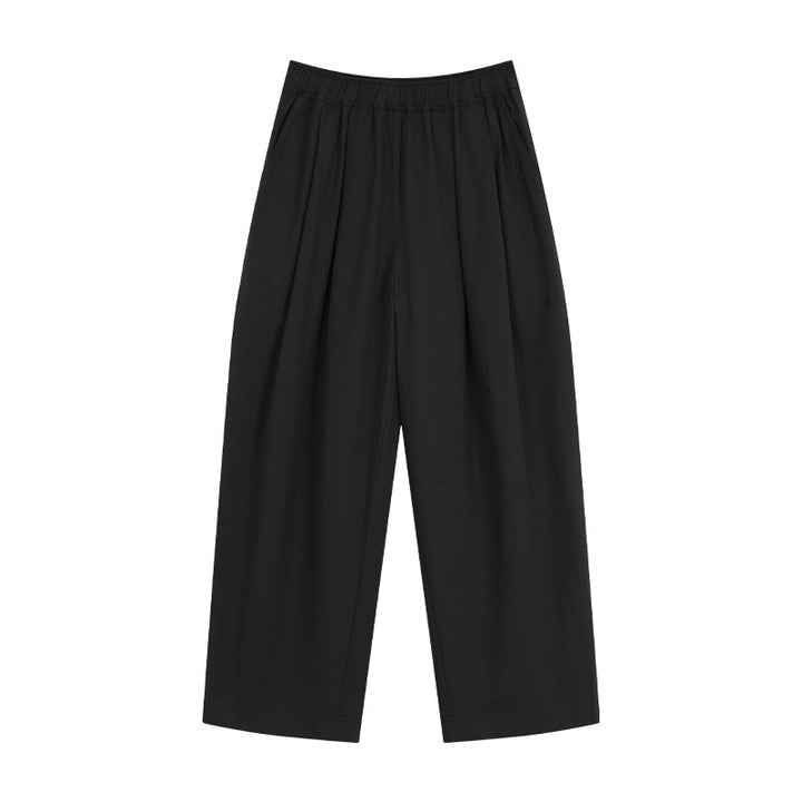 Dame afslappede brede culotte bukser med elastisk talje og praktiske sidelommer Stilla