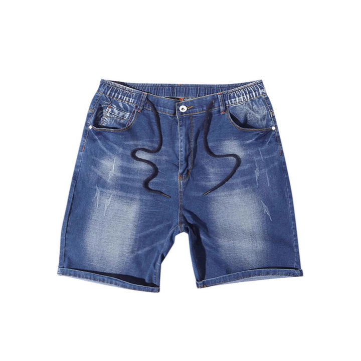 Herrer denim shorts med elastisk talje og afslappet pasform Skovae